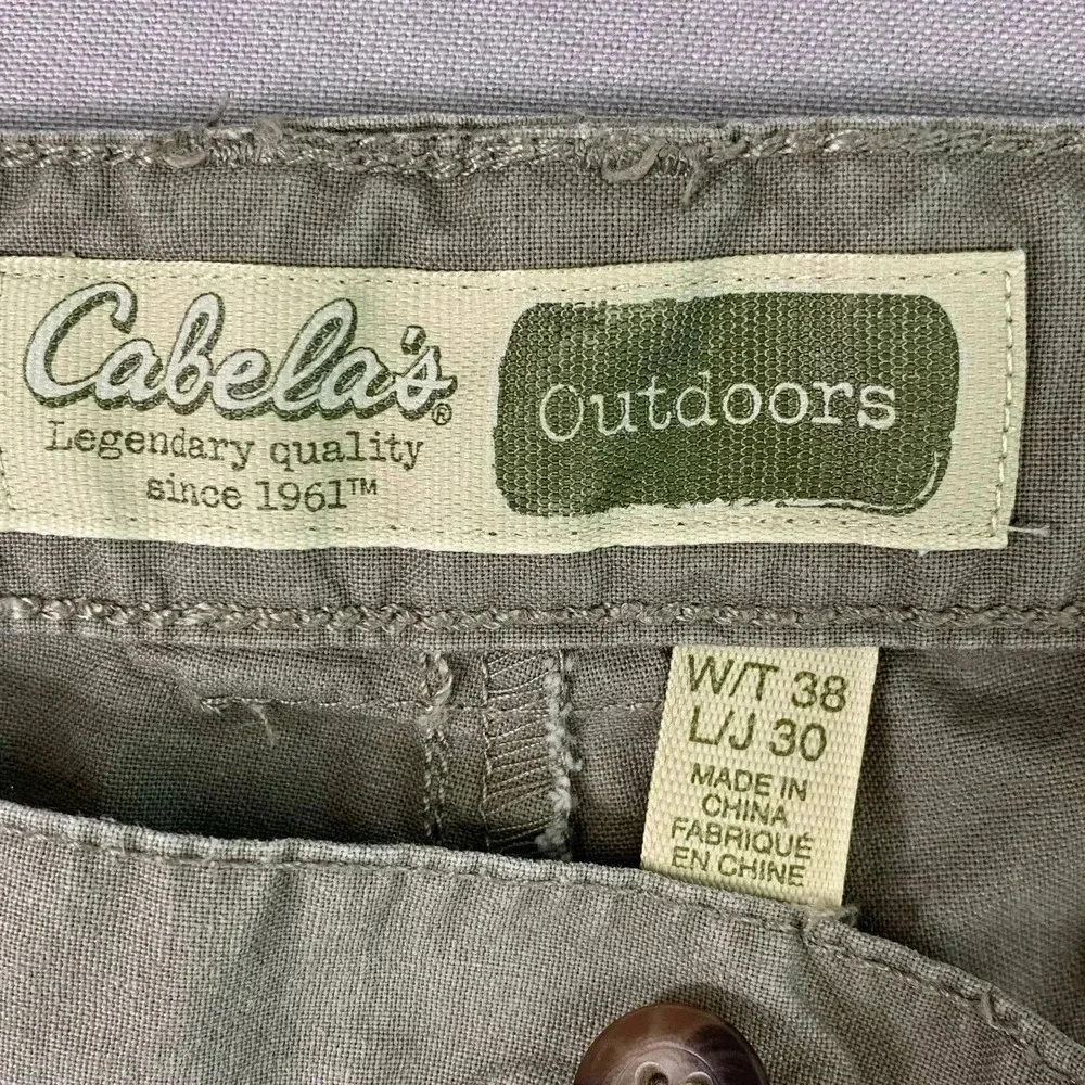 Cabela's Outdoors Men's Cargo Utility Convertible Hiking Pants Khaki Size 38X30 - Picture 11 of 12
